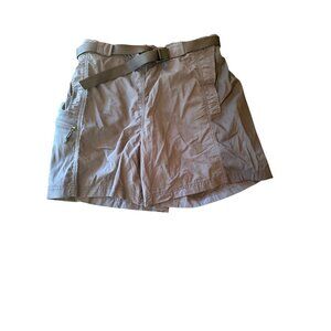 L.L.Bean Womens Quick-Dry Nylon Hiking Shorts With Belt Size L